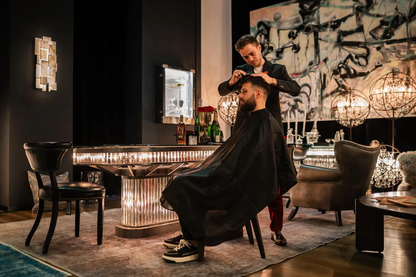 VIP Haircut Dubai luxury barber studio